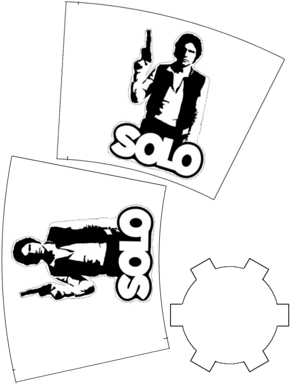 Han Solo Cup Template - Han Solo (612x792), Png Download