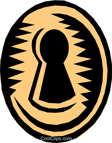Keyhole Royalty Free Vector Clip Art Illustration - Illustration (378x480), Png Download