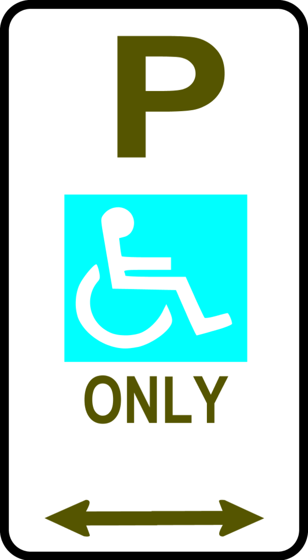 Handicap Parking Clipart - Disabled Parking Sign Australia (600x1088), Png Download