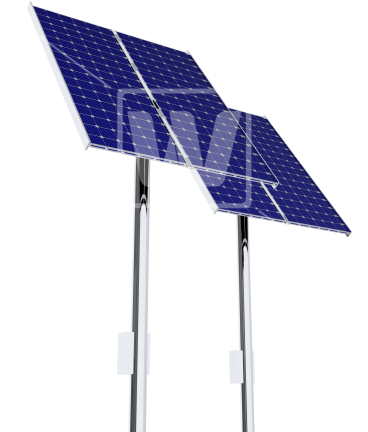 Solar Panel Stands - Solar Panel With Stand (367x550), Png Download