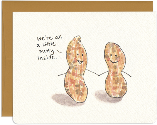 Nutty Foodie Greeting Card - Greeting Card (600x496), Png Download