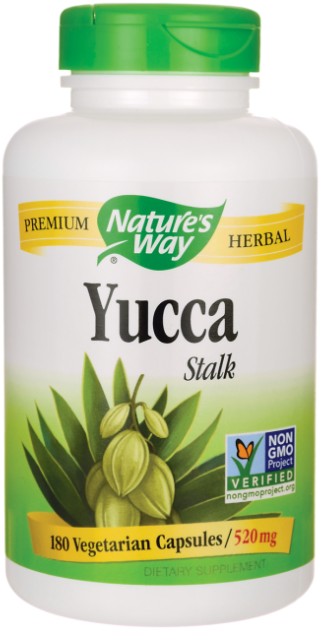 Nature's Way Yucca Stalk 520 Mg 180 Veg Caps - Natures Way Vitex (640x640), Png Download