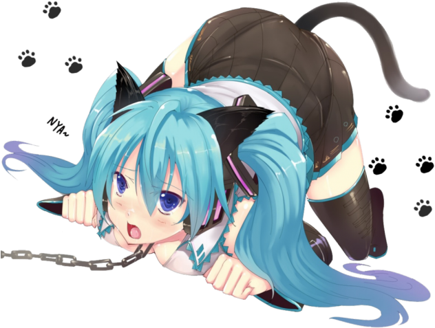 Hatsune Miku Clipart Neko - Hatsune Miku Neko Png (640x480), Png Download