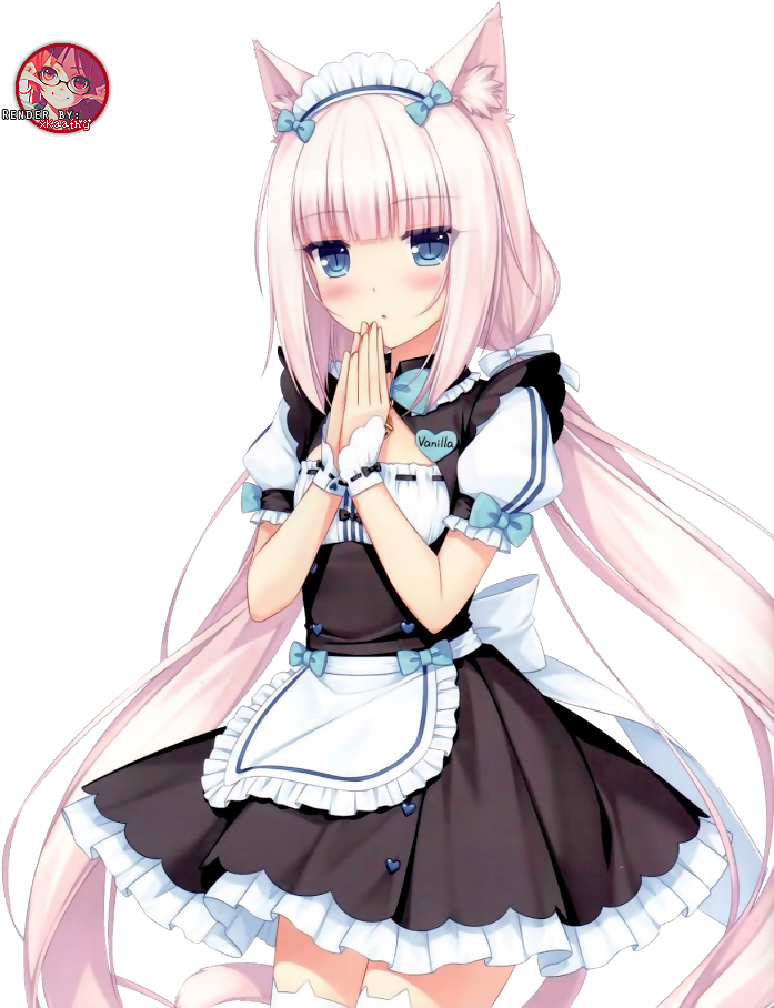 Nekopara Vanilla Maid Cosplay Costume (739x912), Png Download