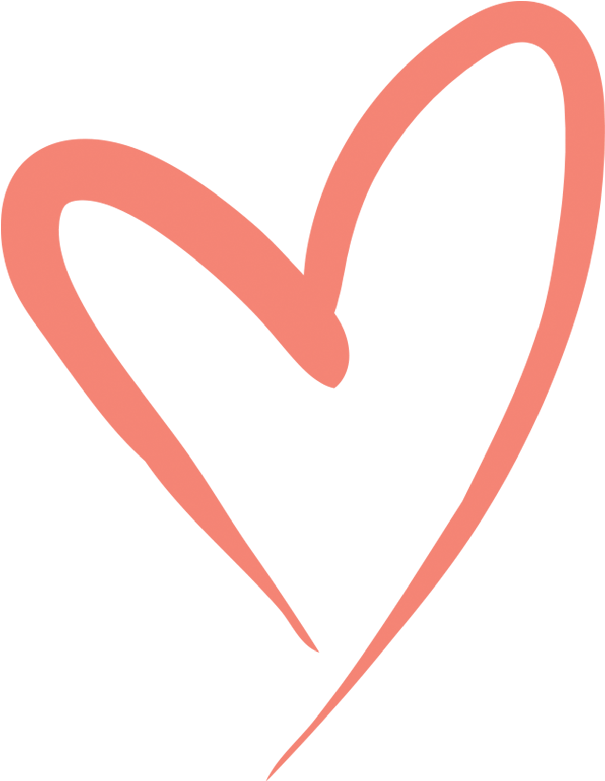 Sketch Marker - Papaya Peach - Peach Heart Transparent (2000x1549), Png Download