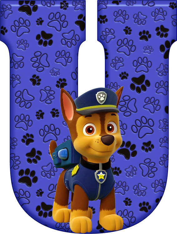 *✿**✿*u*✿**✿*de Alfabeto Decorativo - Letra O Patrulha Canina (567x751), Png Download