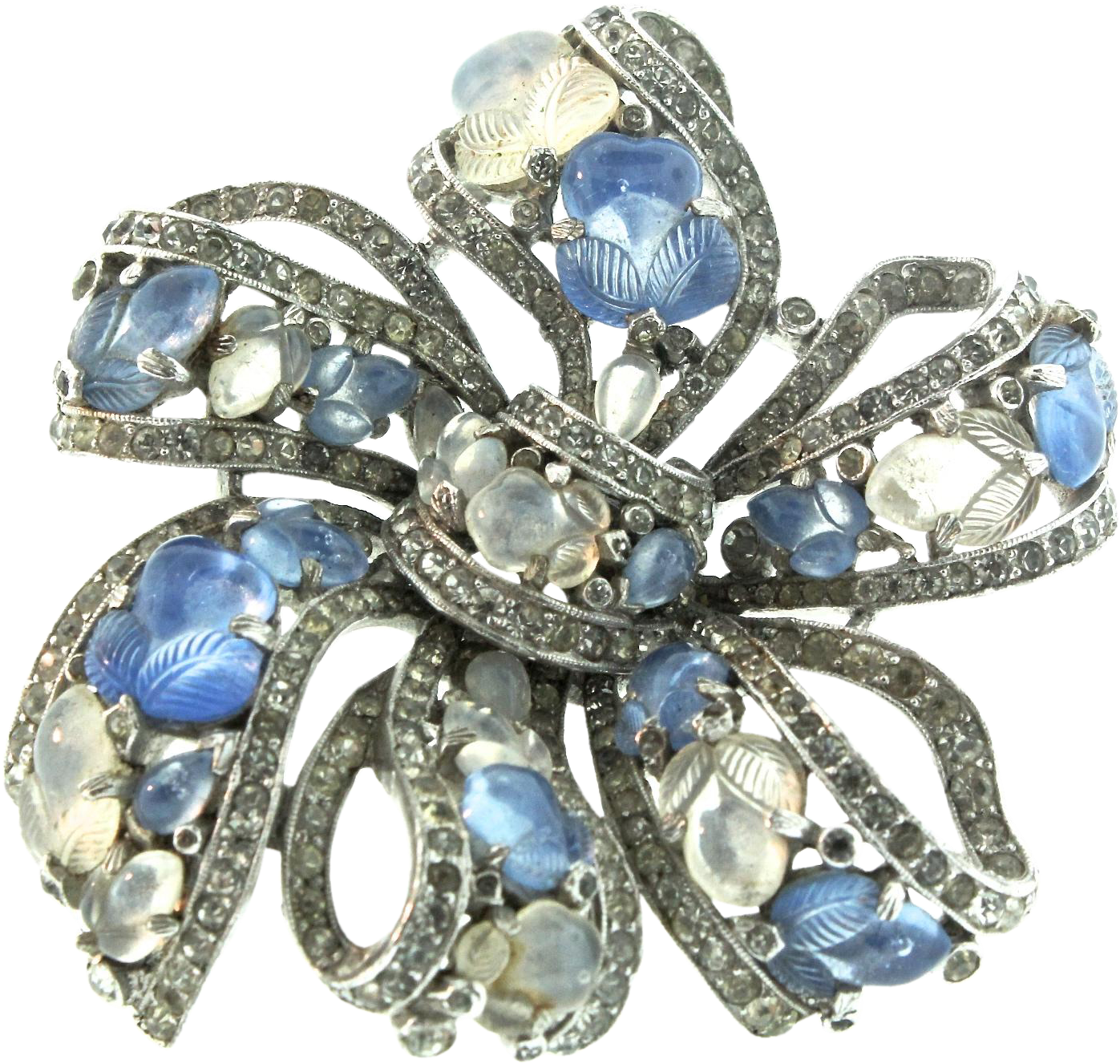 Jpg Freeuse Bow Clip Rhinestone - Brooch (1396x1396), Png Download