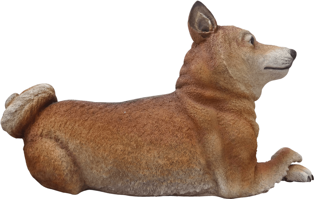 Shiba Inu Lying Life Size Resin Dog Statue - Dog (1280x960), Png Download