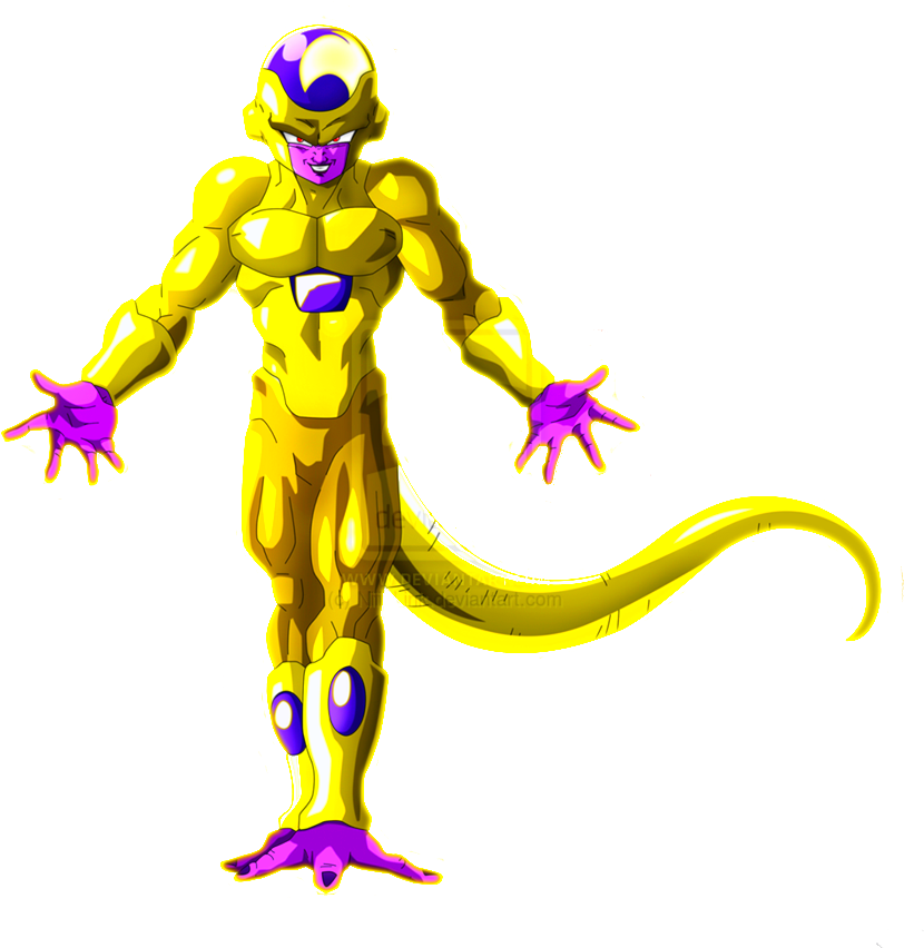 Golden Frieza By Niiii Link-d8kew9u - Dragonball Golden Frieza Png (898x890), Png Download