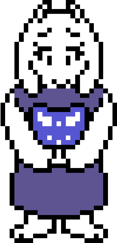 Undertale Toriel Sprite By Ldinos-d9z4zju - Undertale Toriel Pixel Art (389x807), Png Download