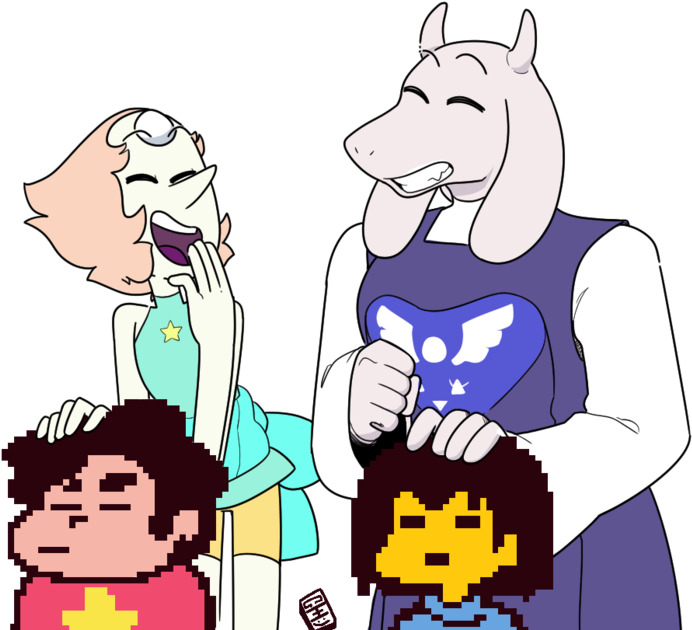 Steven Universe,фэндомы,steven ,su Персонажи,pearl - Frisk And Steven Universe (811x683), Png Download