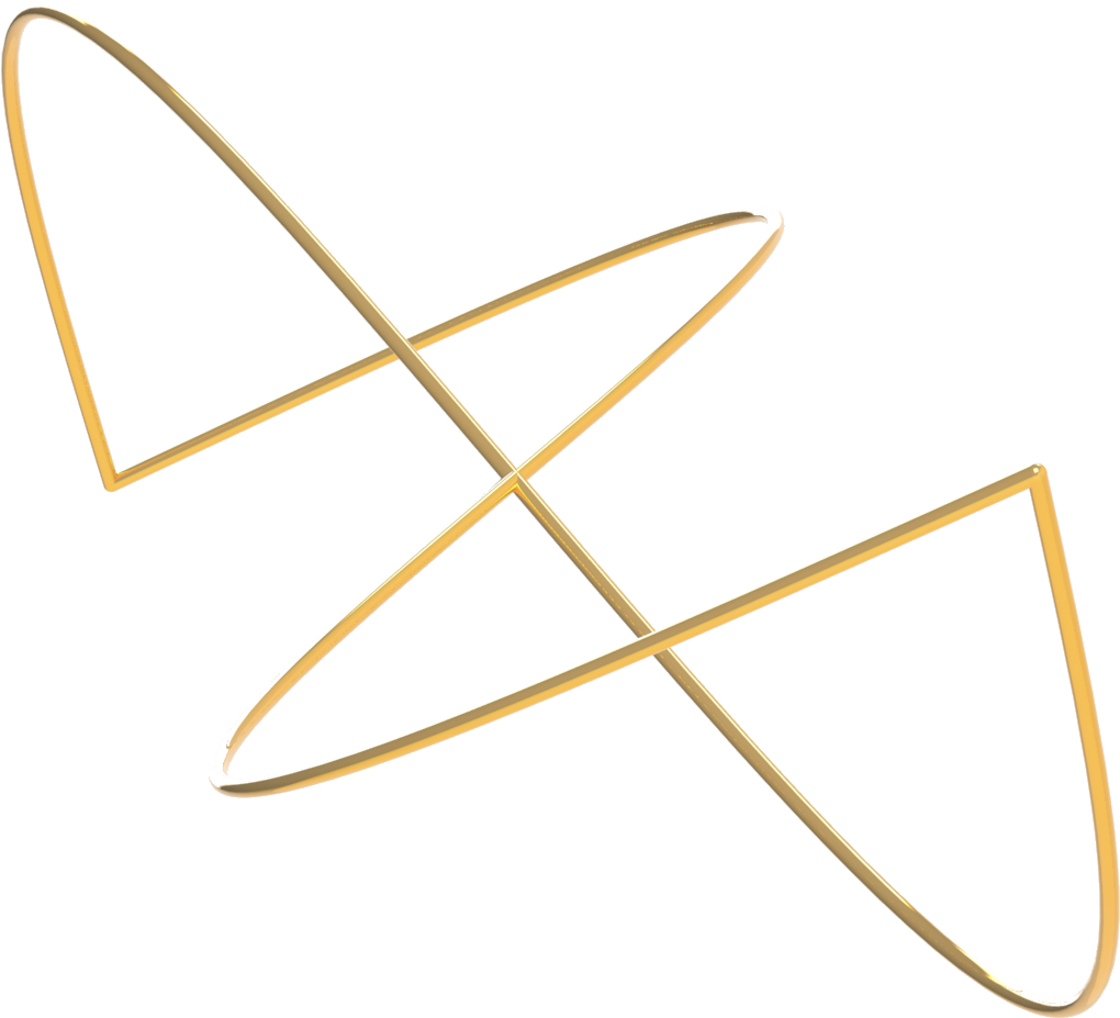 Two Golden Wires Shaped As Sine Waves - Design (1080x1034), Png Download