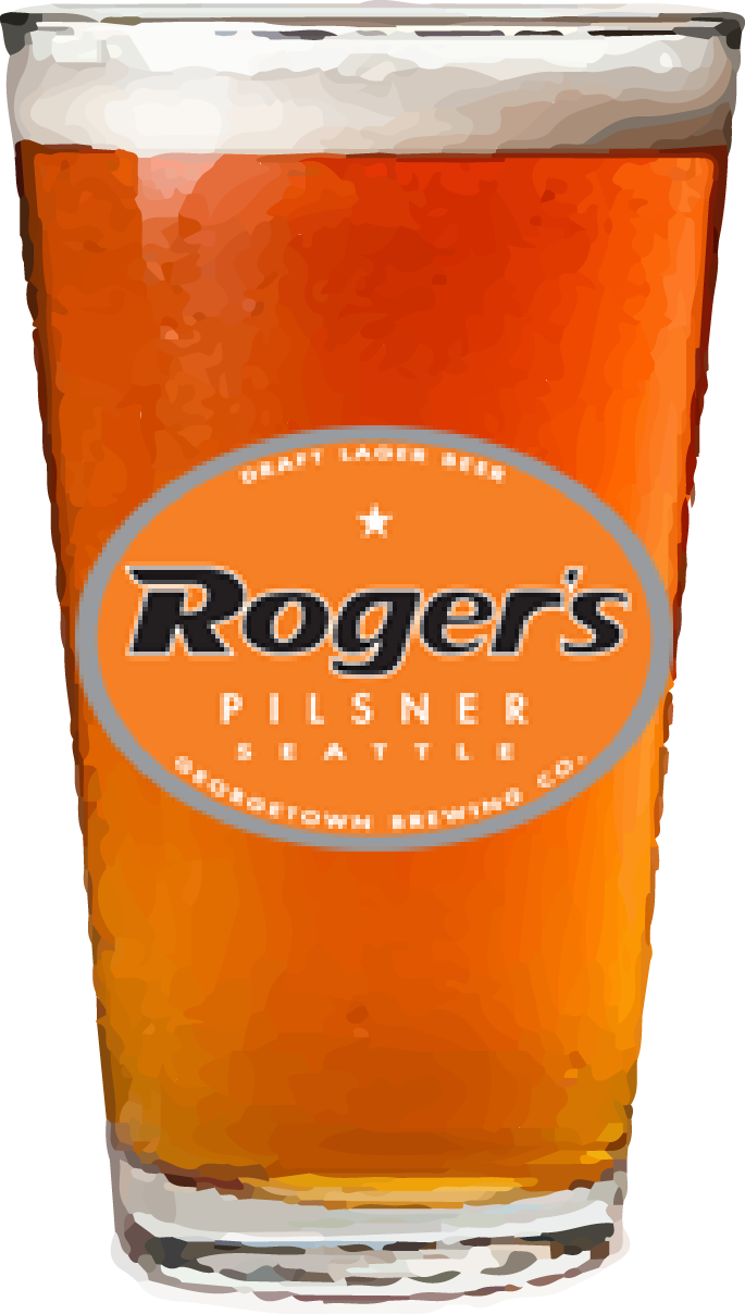 04 Sep 2014 - Georgetown Brewing Company Rogers Pilsner Paperboard (685x1208), Png Download