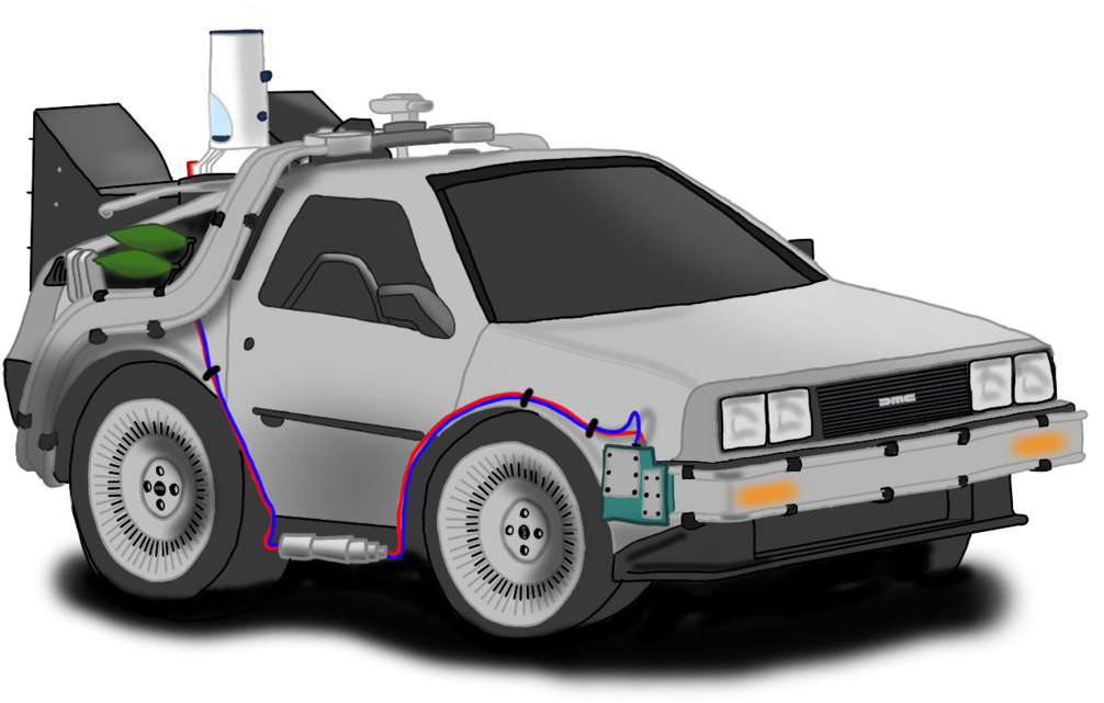 Clip Art Transparent Stock Delorean Drawing - Delorean Dmc-12 (1024x768), Png Download