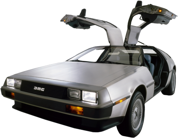 Delorean Transparent Jpg Library Library - Back To The Future Car (600x600), Png Download