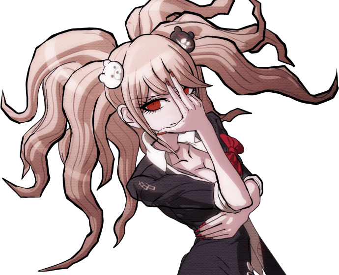 It Makes Your Ugly Face Uglier - Junko Enoshima Dio Pose (480x280), Png Download