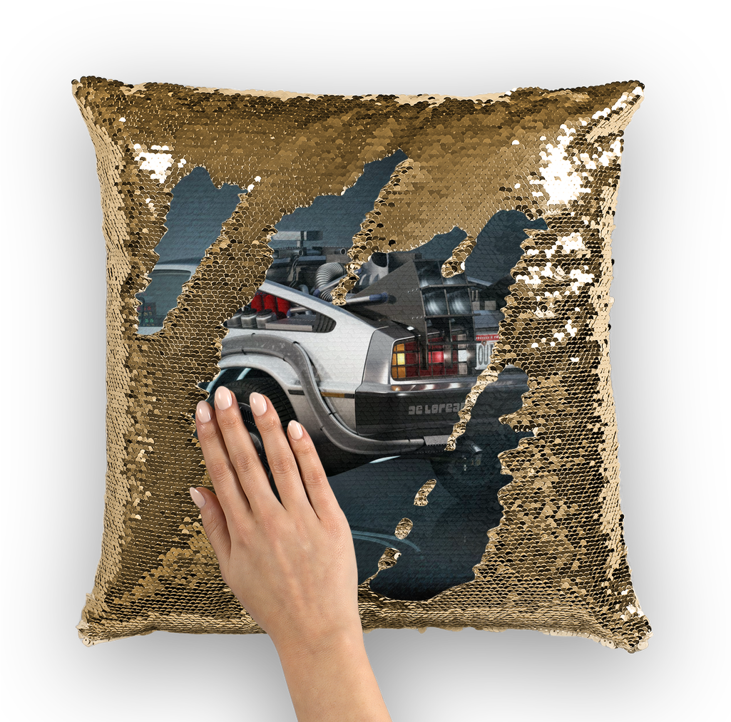 Delorean ﻿sequin Cushion Cover - Cushion (1024x1024), Png Download