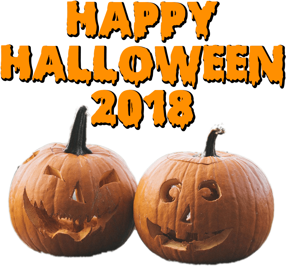 Two Pumpkins Happy Halloween - Halloween (400x400), Png Download