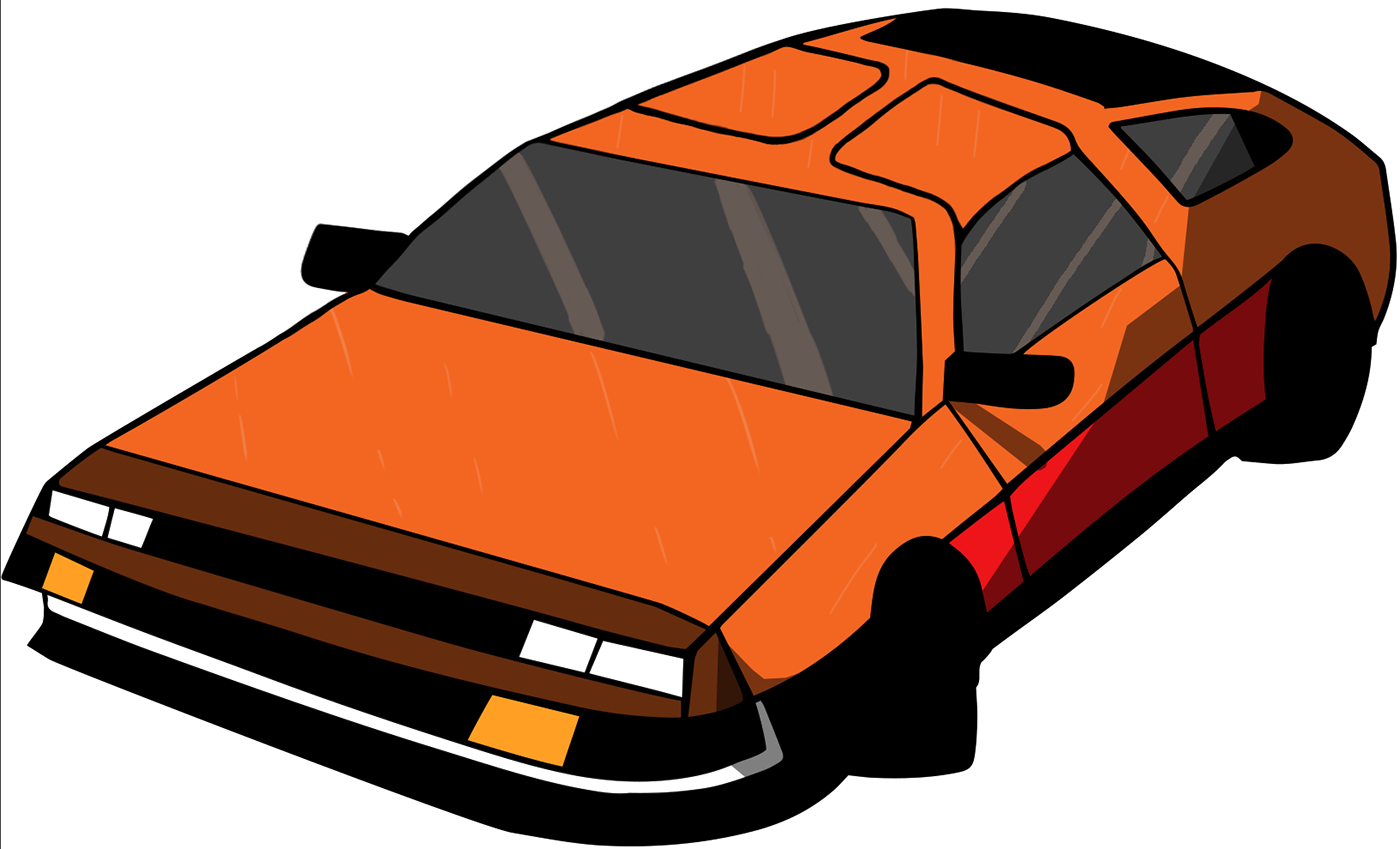 Delorean - Sports Car (1400x849), Png Download