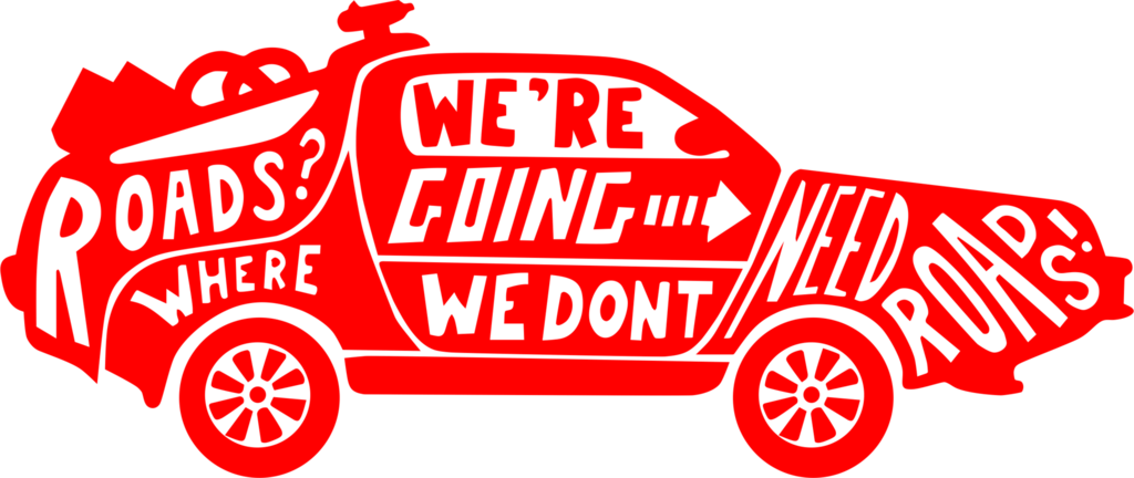Roads Where We're Going We Don't Need Roads - We Don't Need Roads Iphone 7 Slim Case By Alpha-tone (1024x432), Png Download