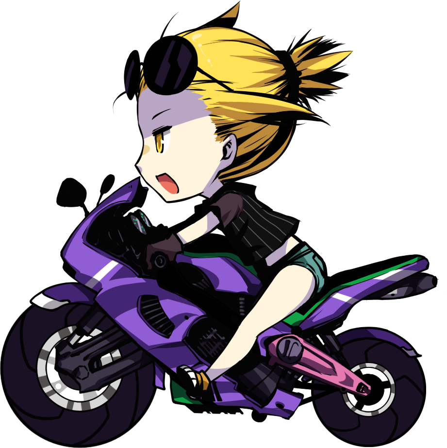 Biker - Girl On Motorcycle Cartoon (921x923), Png Download