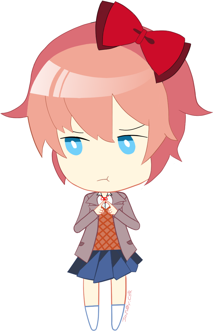 Doki Doki Literature Club! (850x1400), Png Download
