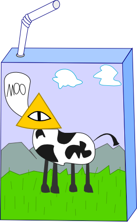 Iluuminaticow - Cow Is Illuminati (282x458), Png Download