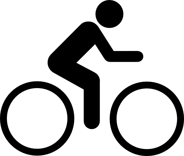 Small - Person On A Bike Clipart (600x508), Png Download