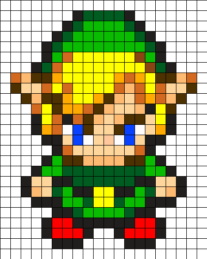 Pixel Link From Zelda (420x525), Png Download
