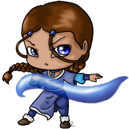 Banner Rapper Drawing Chibi - Avatar Katara Chibi (439x456), Png Download