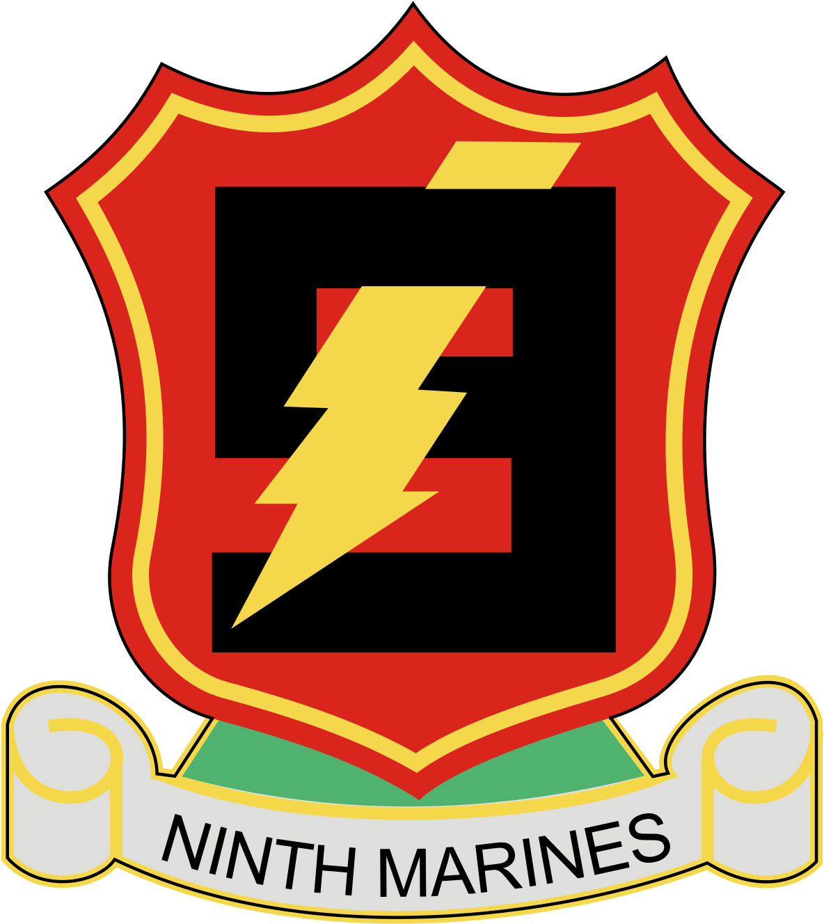 9th Marine Regiment Battalion Battalion Oval Sticker (1200x1332), Png Download