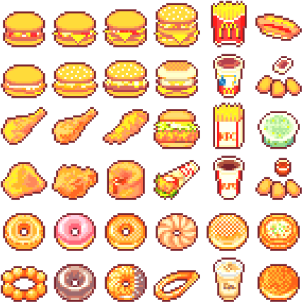 On We Heart It / Visual Bookmark Repinned O Pixel Art - Fast Food Pixel Art (450x450), Png Download