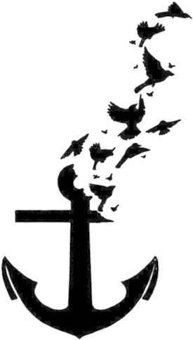 Graphic Free Library Tumblr On We Heart It And Birds - Anchor Png (400x596), Png Download