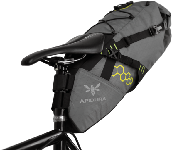 Apidura Saddle Pack Biker Png - Apidura Bike Packing Seat-pack Mid-size / Grey/black (1023x555), Png Download