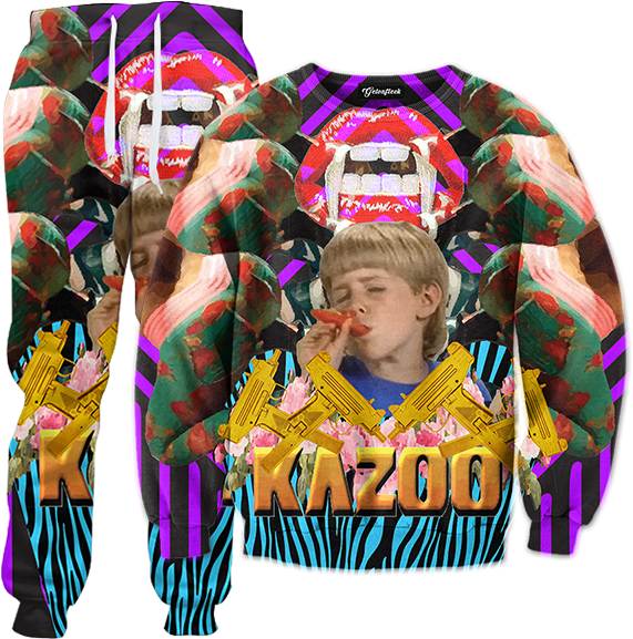 Kazoo Kid Png Clipart Black And White - Kazoo Kid Tracksuit (600x600), Png Download