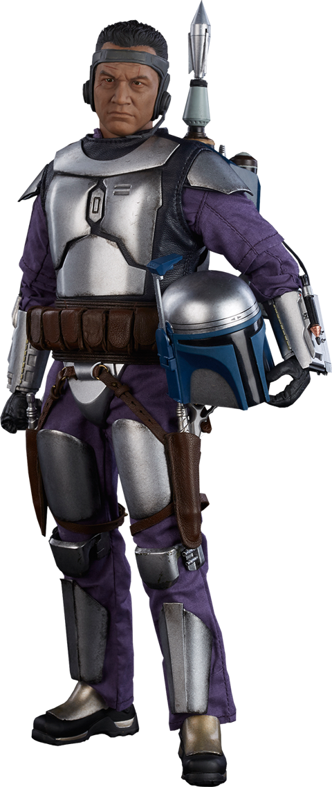 Jango Fett Sixth Scale Figure - Star Wars - Jango Fett 1:6 Scale 12 Inch Figure (480x1137), Png Download