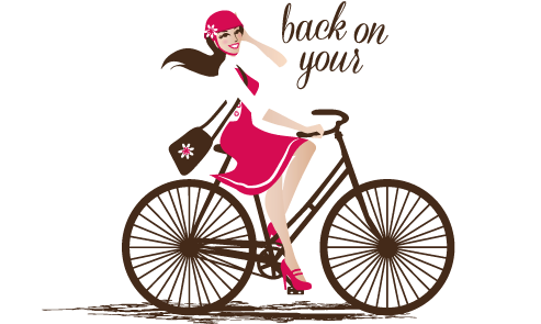 Biker Clipart Bike Tour - Ladies Back On Your Bike (500x300), Png Download