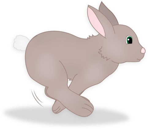 Some Children Read Quick Like A Bunny - Hare Fast Cartoon (600x440), Png Download