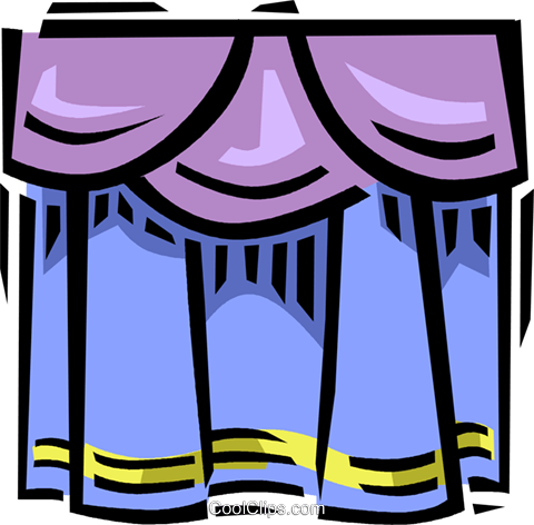 Theatre Curtains Royalty Free Vector Clip Art Illustration (480x472), Png Download