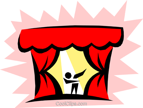 Theatre Curtains Royalty Free Vector Clip Art Illustration - Familie Is Ook Niet Alles (480x364), Png Download