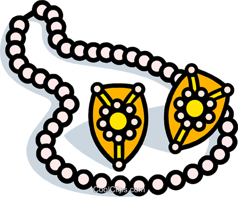 Jewelry, Pearl Necklace Royalty Free Vector Clip Art - Attawit Commercial Technology College (480x398), Png Download