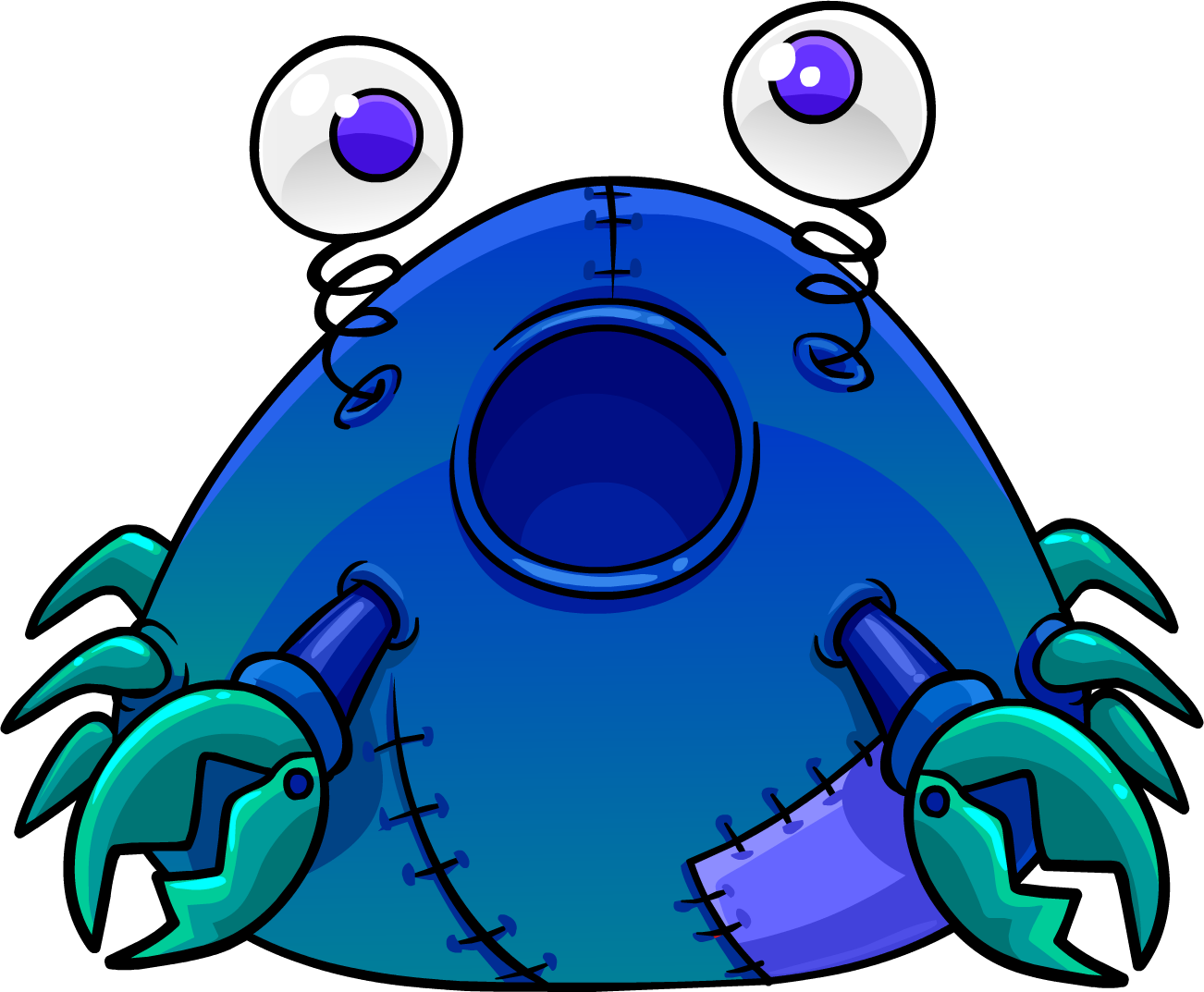 Blue Crab Costume - Costumen Club Penguin Id (1302x1073), Png Download