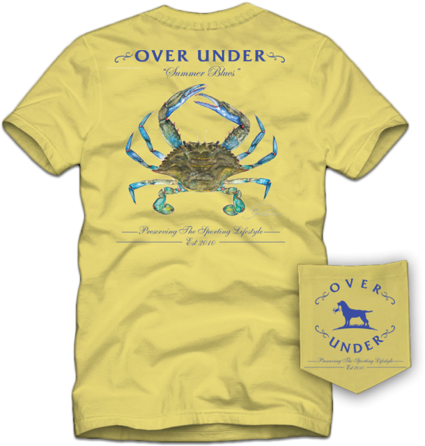 Blue Crab - Over Under (650x659), Png Download