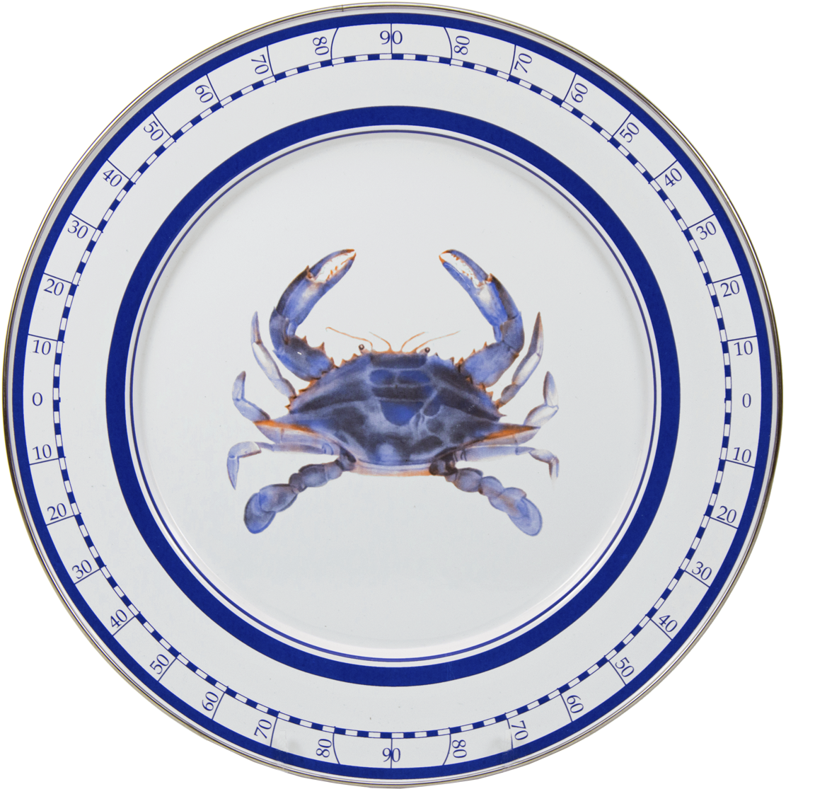 Se26 Blue Crab Charger Plate - Golden Rabbit Blue Crab 10.5" Dinner Plate (set Of (1200x1200), Png Download
