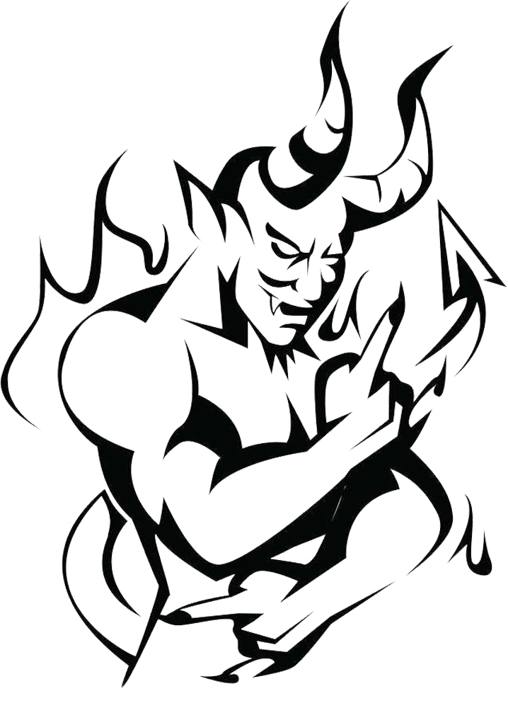 Png Black And White Satanism Symbol Satan Signs Transprent - Satan Drawing (718x1000), Png Download