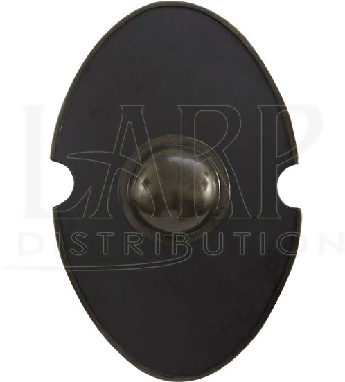 Black Roman Cavalry Larp Shield - Ironfortress Bouclier Ecu Noir (550x550), Png Download