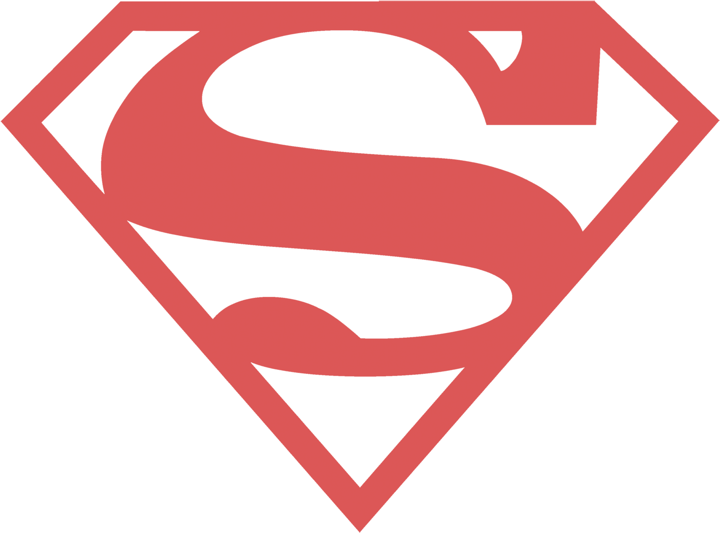 Superman Red On Black Shield Men's Ringer T-shirt - Superman Logo Png (1497x1178), Png Download