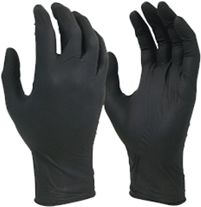 Black Shield Disposable Gloves - Black Shield Gloves (500x500), Png Download