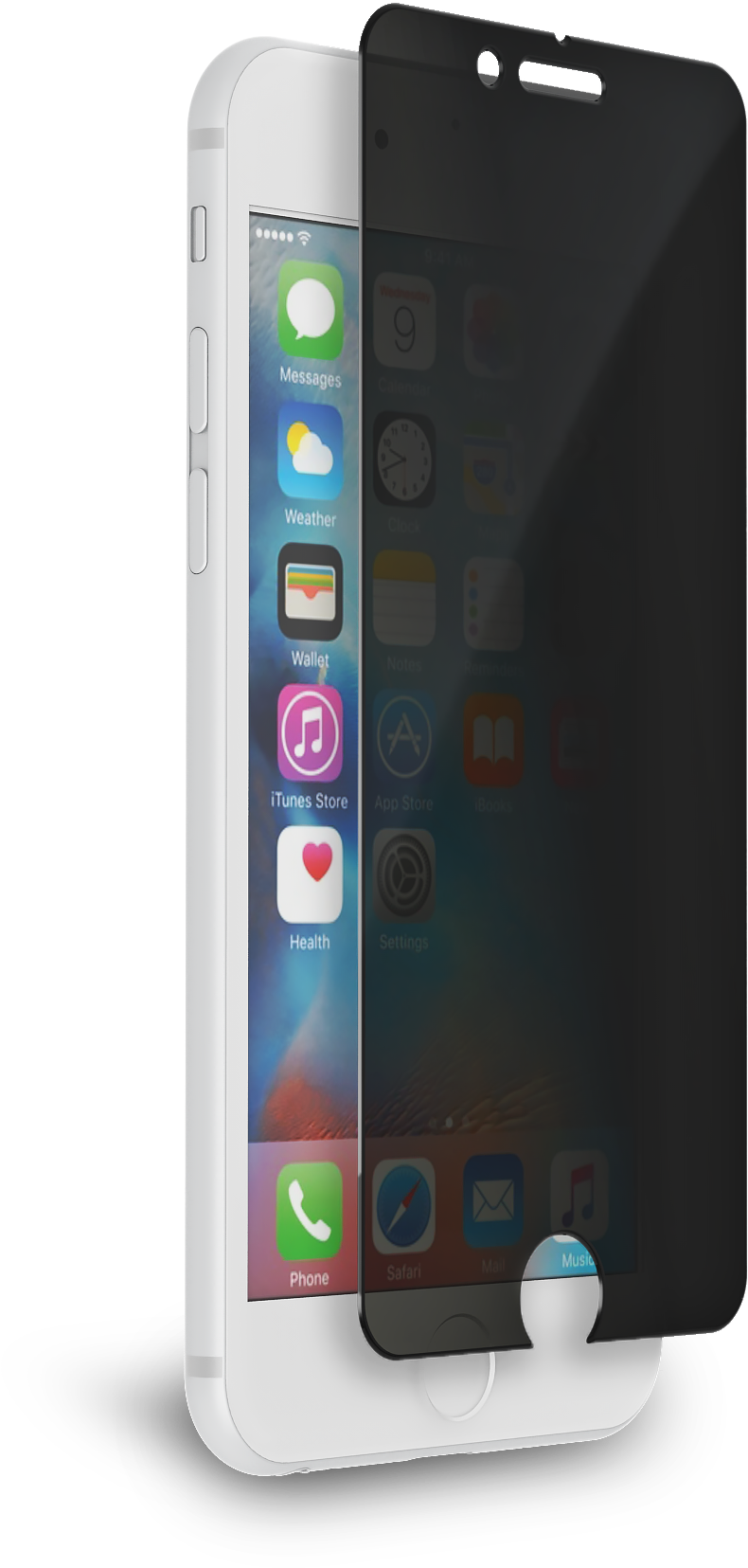 Compulocks Blackshield Privacy Glass - Iphone (1500x2605), Png Download