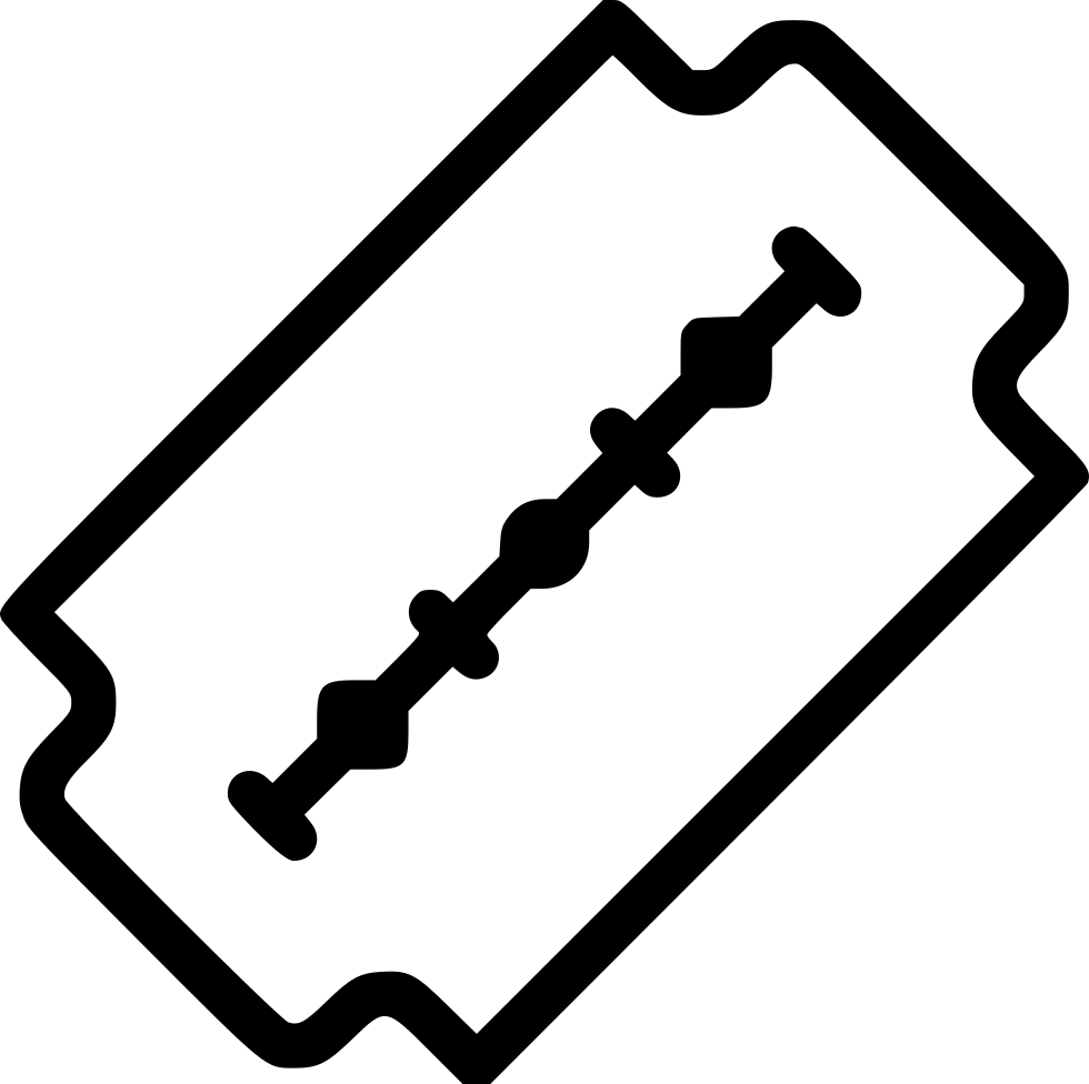 Razor Blade - - Razor Blade Icon White (980x976), Png Download